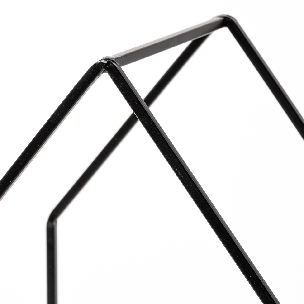 Leopold Set of Two Black Metal Wooden Base Table Candle Holders