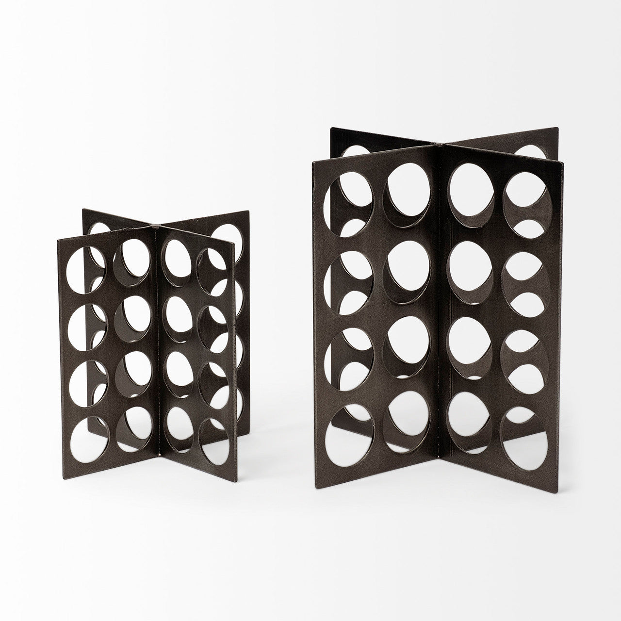 Fletcher (Small) 4L x 4W Gray Metal Abstract Decorative Object