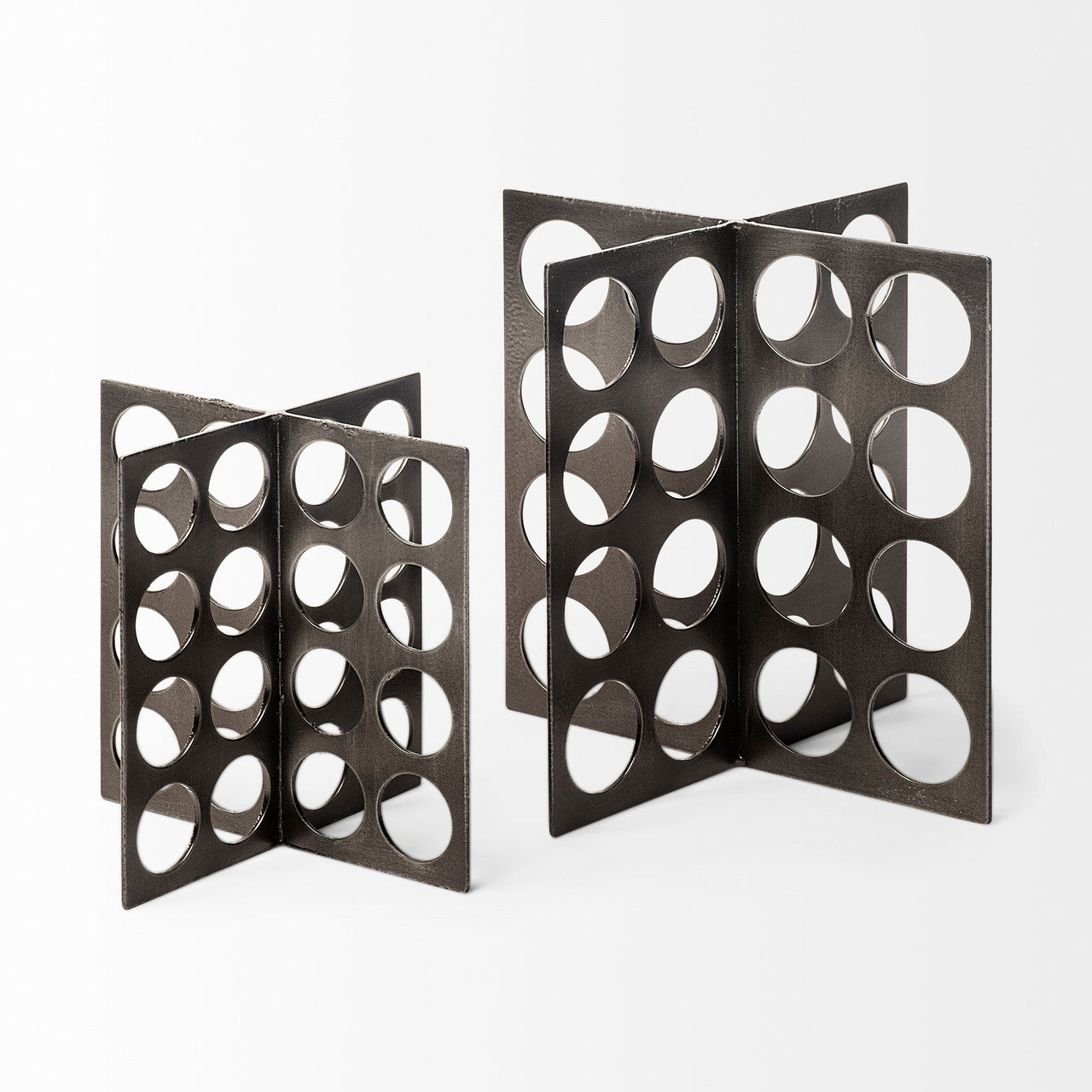 Fletcher (Small) 4L x 4W Gray Metal Abstract Decorative Object