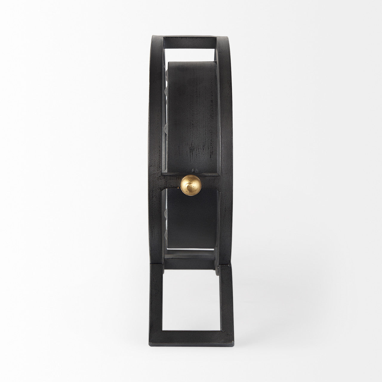 Gaston Gray Metal Circular Table Clock