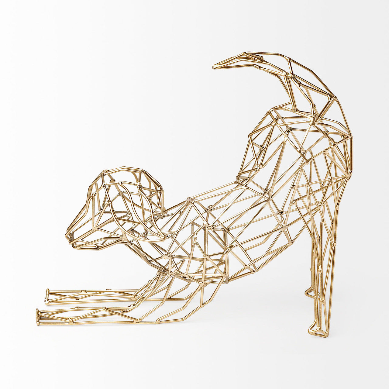 Frankie II 13L x 6W Gold Wire Framed Dog Shaped Decor