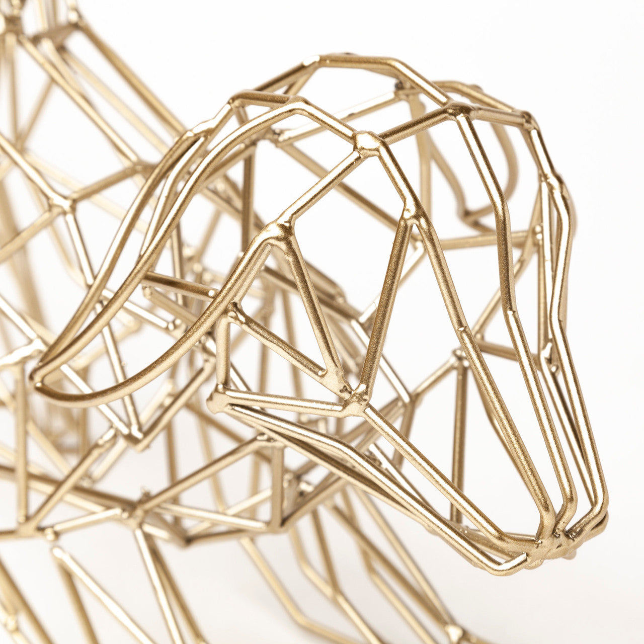 Frankie II 13L x 6W Gold Wire Framed Dog Shaped Decor