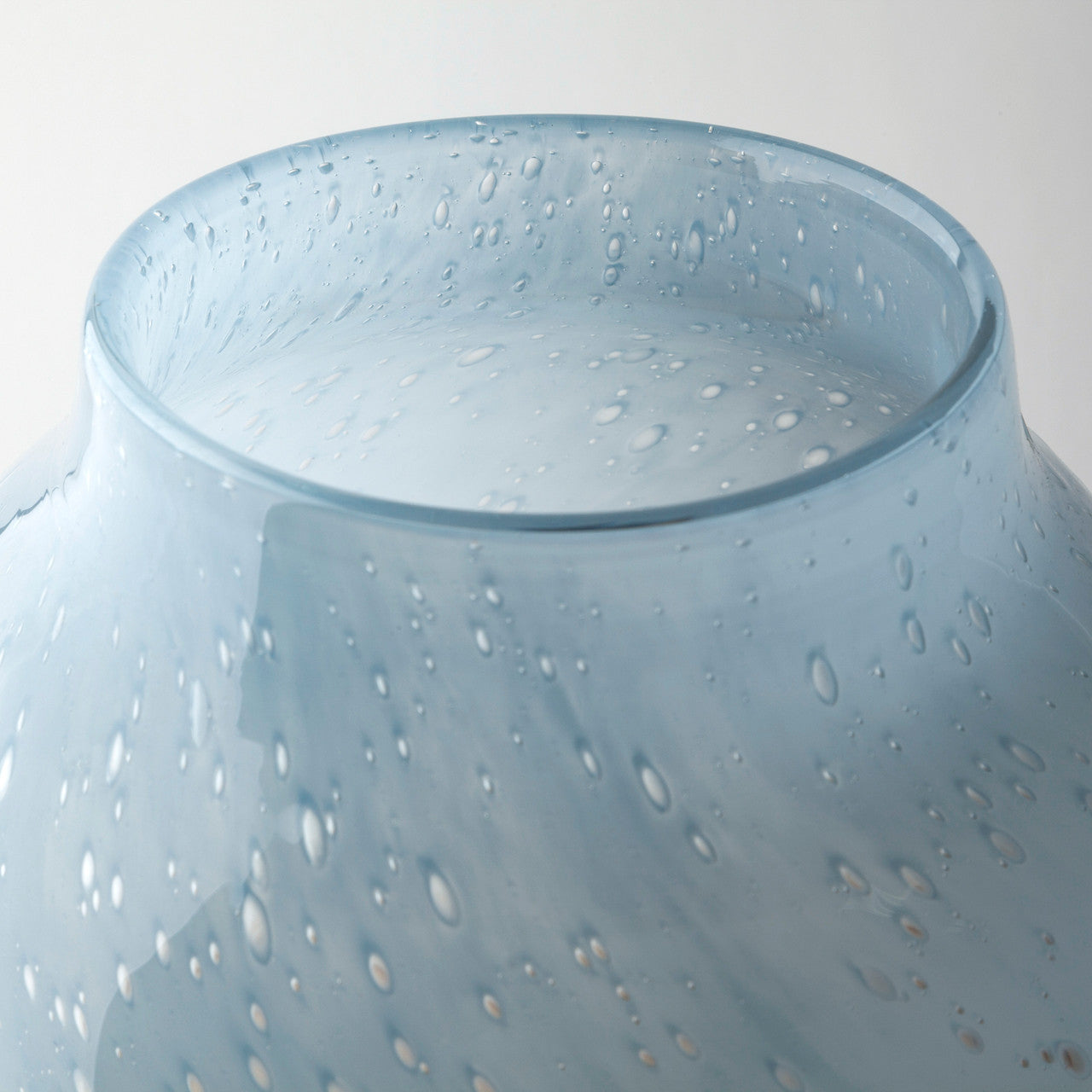 Nasser III Large Blue/Gold/Chrome Urn Style Glass Vase