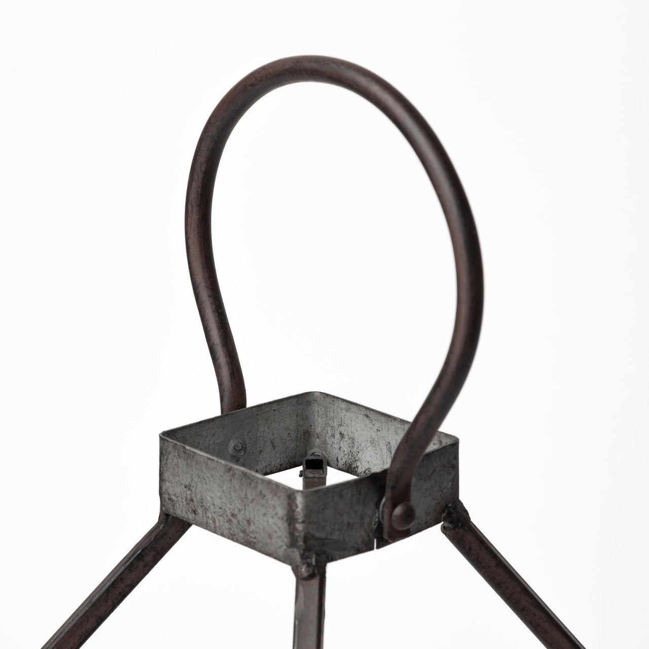 Kingston I Large Rustic Metal Framed Table Candle Holder