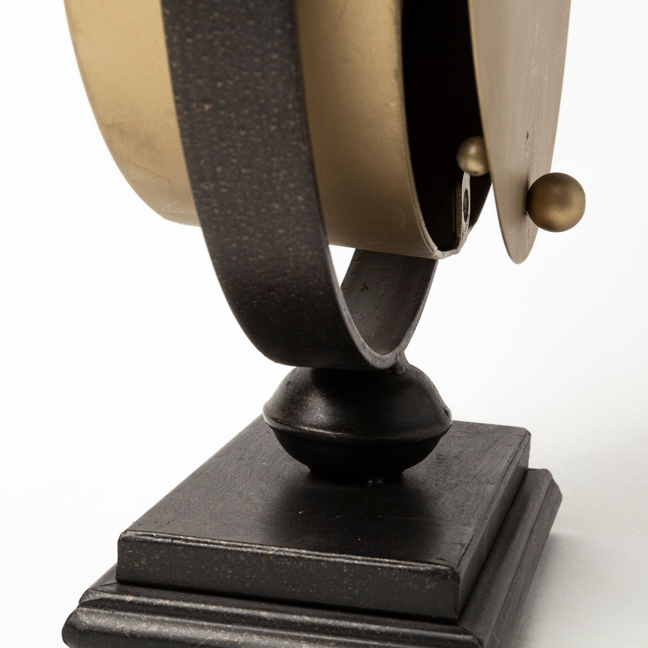 Houston Gold Metal Half Moon Base Table Clock