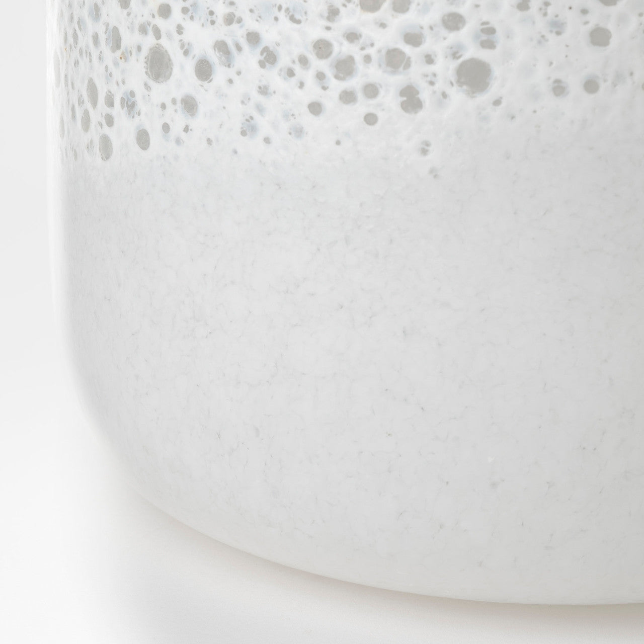 Pearl Short White Gold Rim Glass Vase
