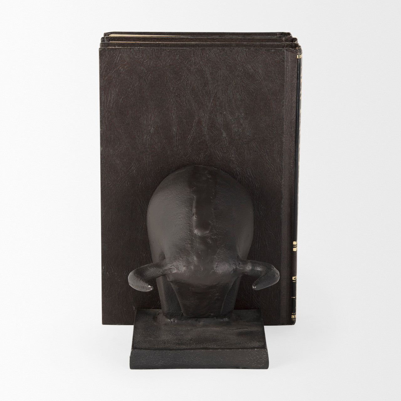 Tauro III (Set of 2) 10L x 5W Black Cast Aluminum Raging Bull Bookends