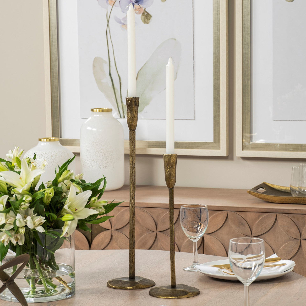 Levit (Large) Gold Table Candle Holder