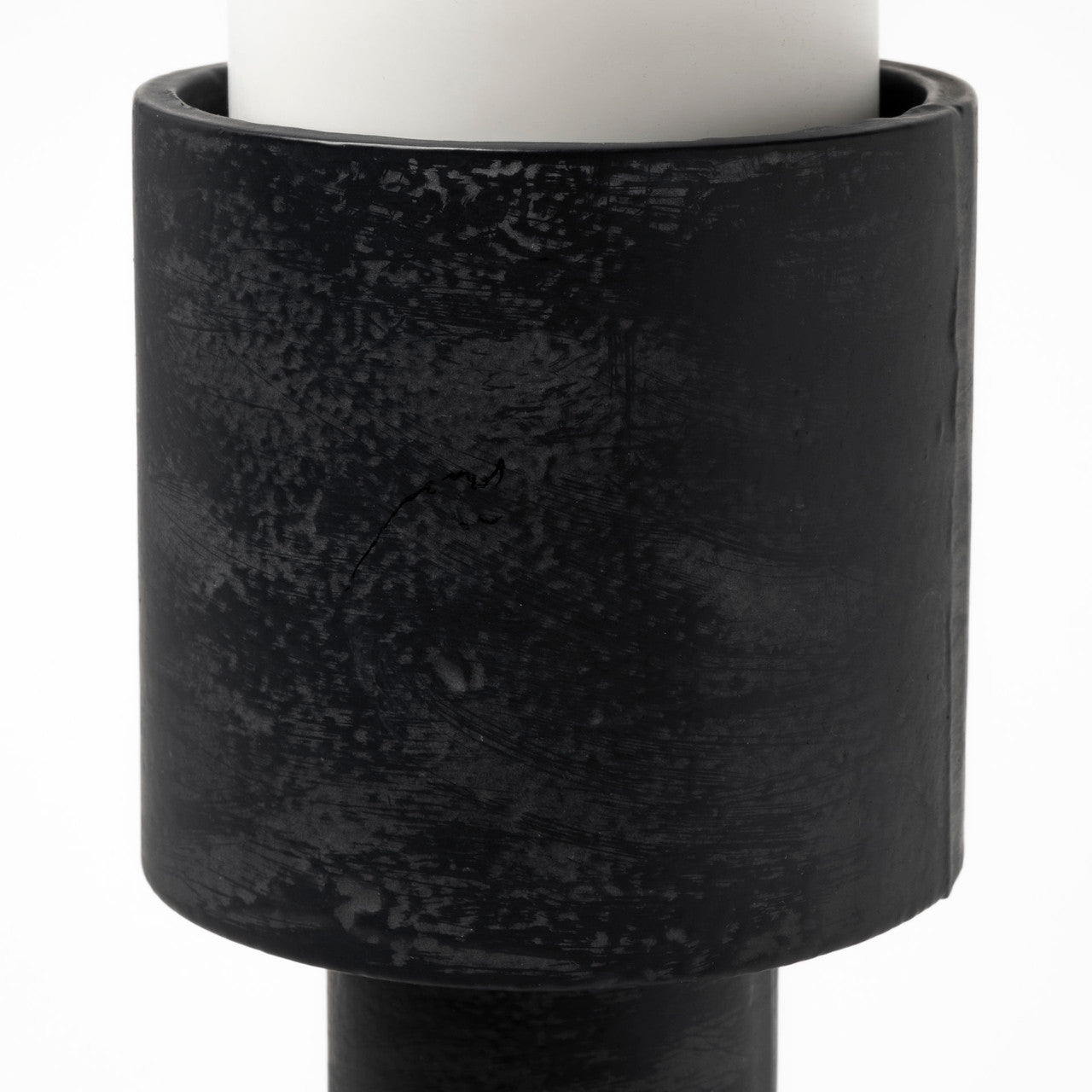 Bolton I 3.9L x 3.9W x 10.6H Black Metal Table Candle Holders