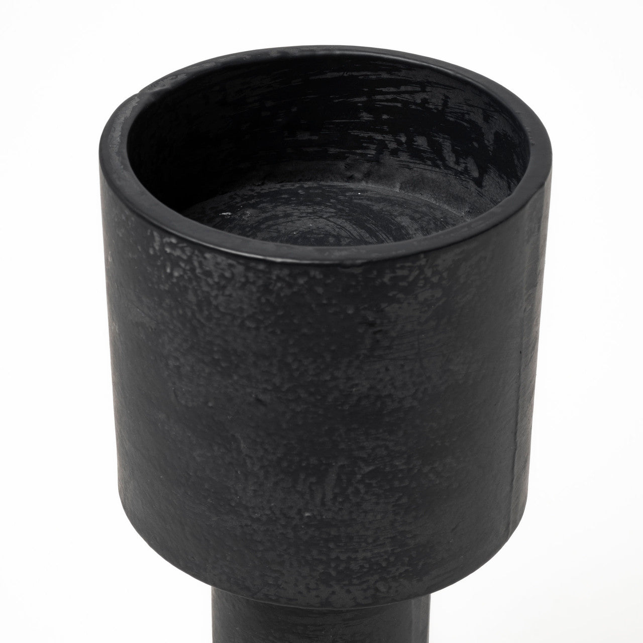 Bolton I 3.9L x 3.9W x 10.6H Black Metal Table Candle Holders