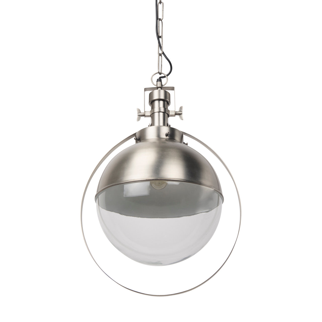 Leighton 15.0L x 15.0W x 20.0H Antique Nickel Pendant Light