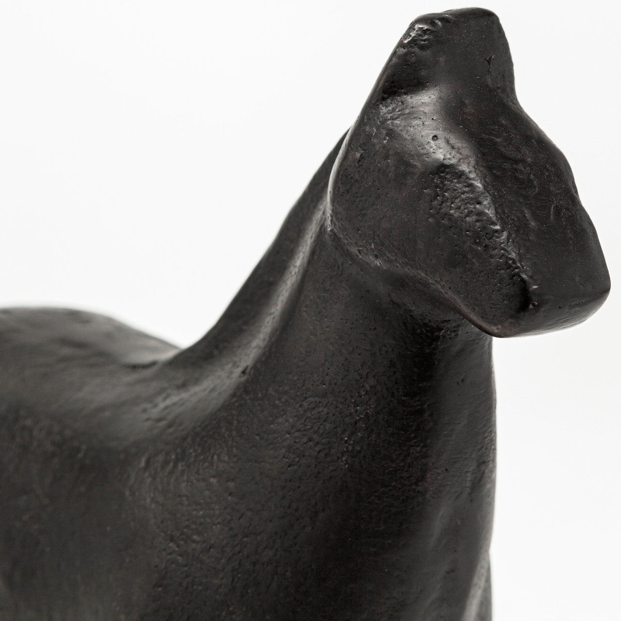Sphynx II 7L x 2W Black Cast Aluminum Horse Shaped Object