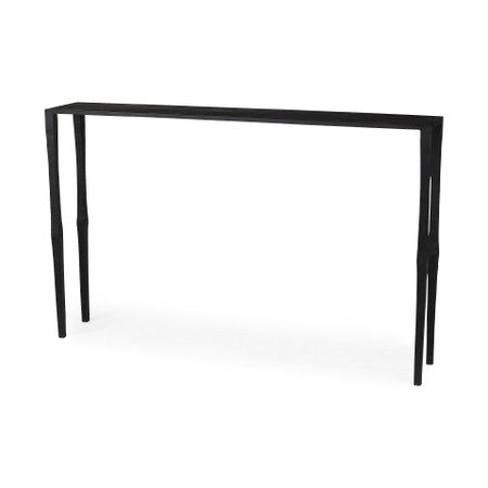 Timothy  Ebony Black Iron Console Table