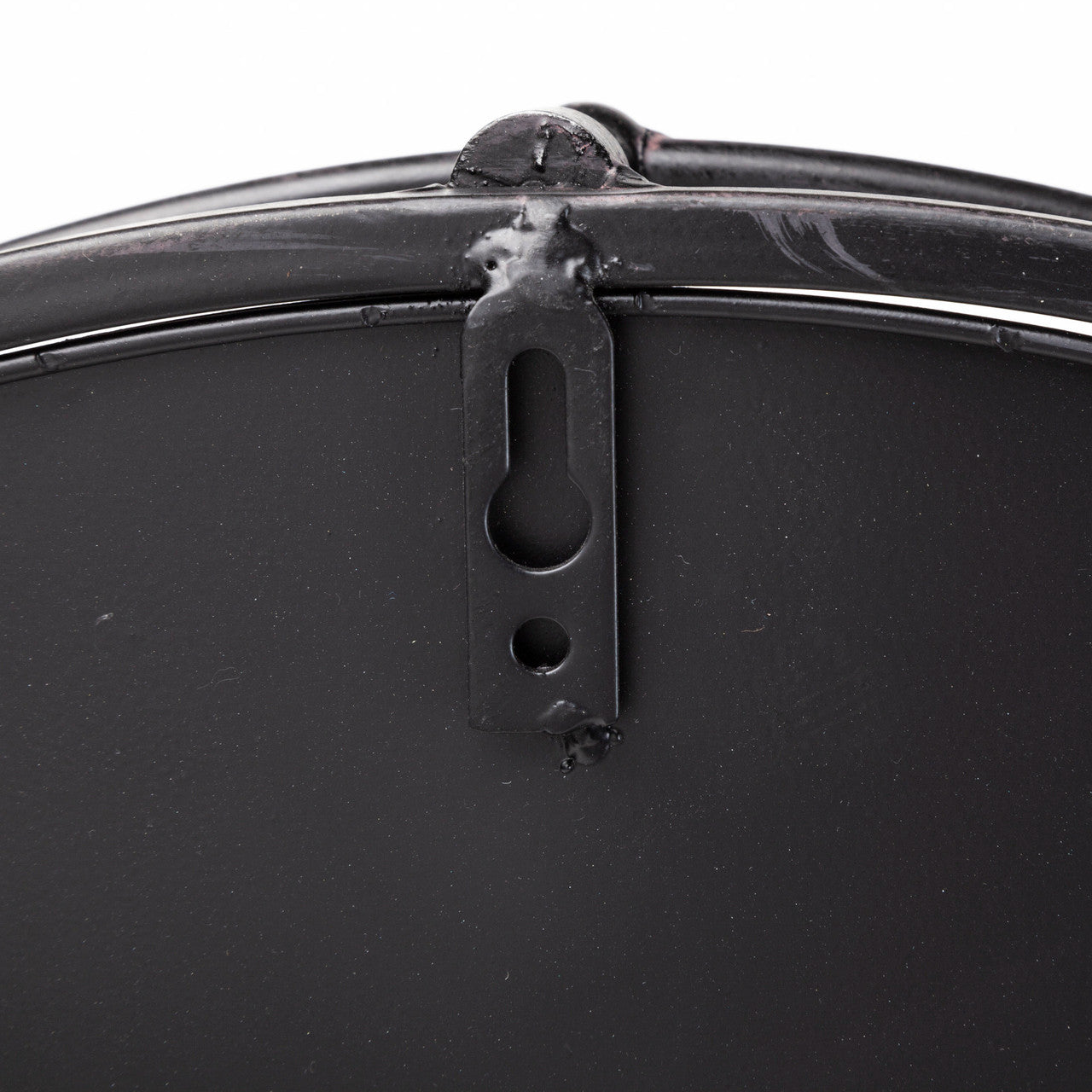 Kimbel 24L x 24W Black Metal Mirrored Base Round Tray