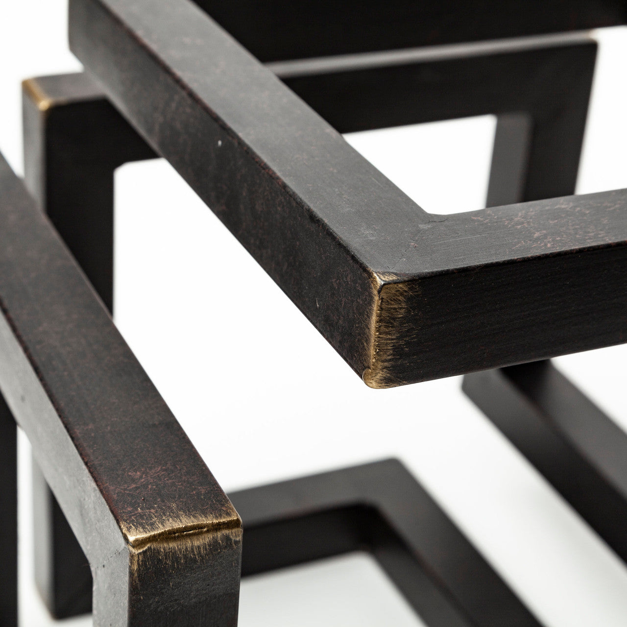 Octothorp I (Small) 8L x 8W Black Metal Cube-Like Sculpture