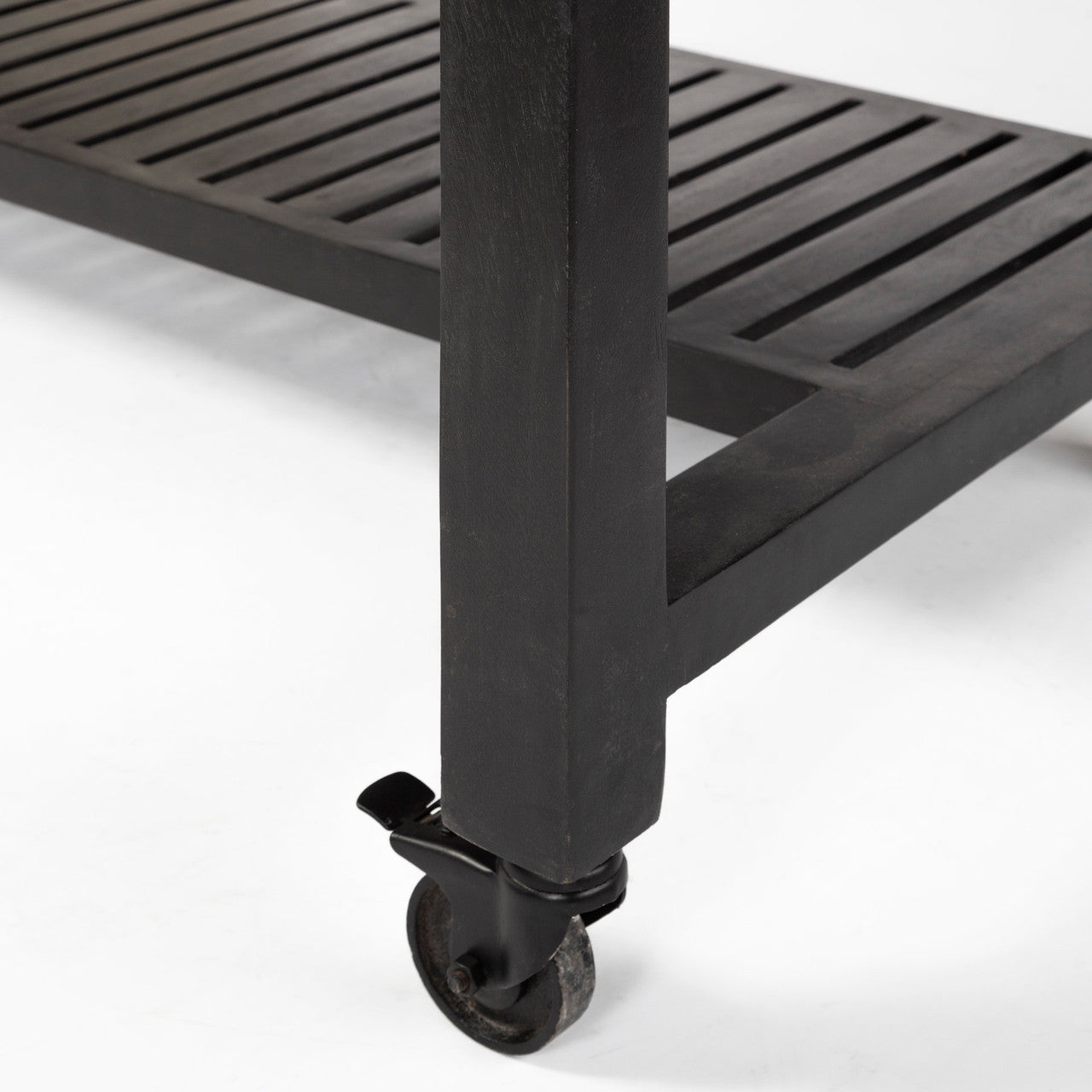 Columbia 62L x 28W x 36H Black Wooden Kitchen Island
