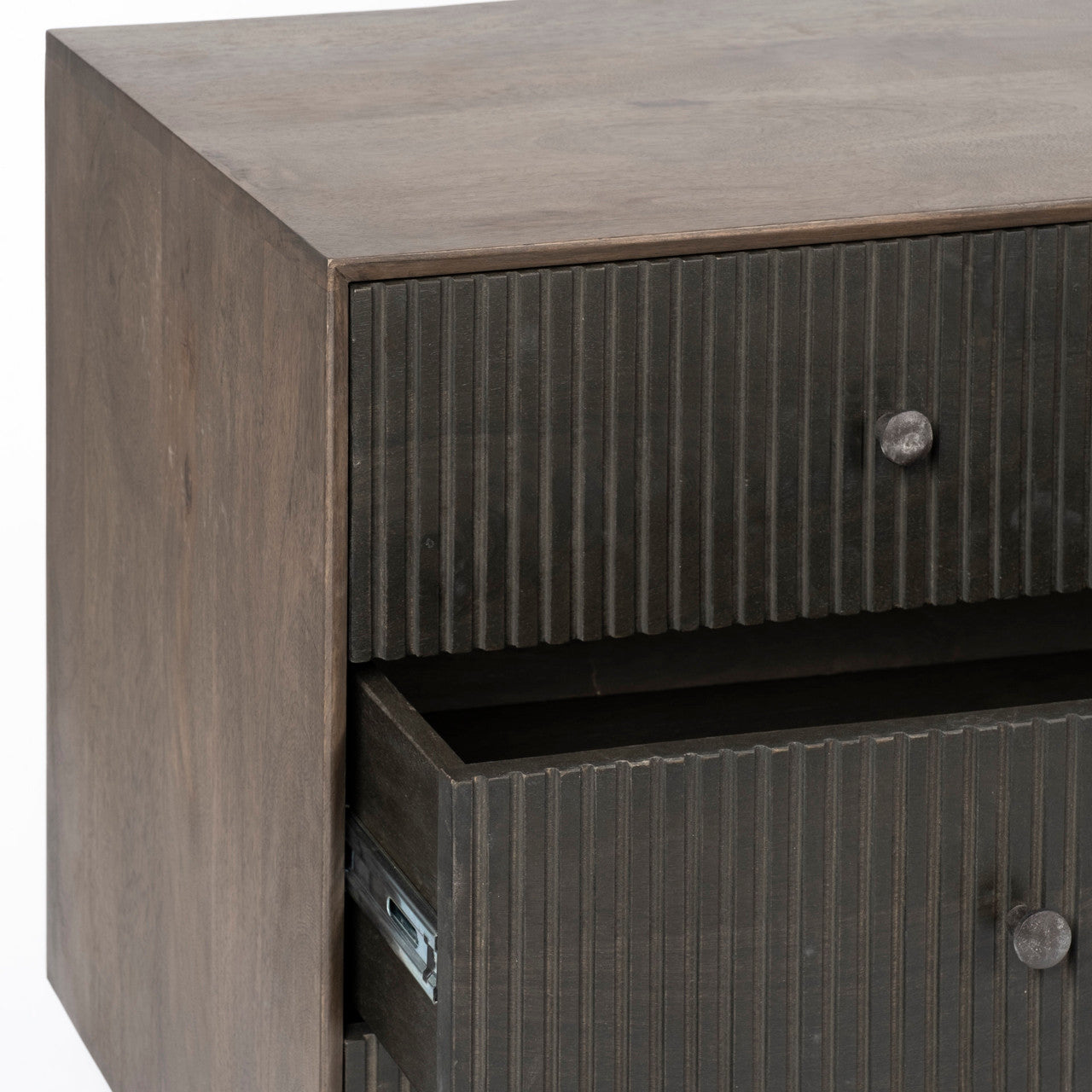 Grace 70Wx18.5Lx31.25H Two-Tone Brown Solid Wood 6 Drawer Sideboard