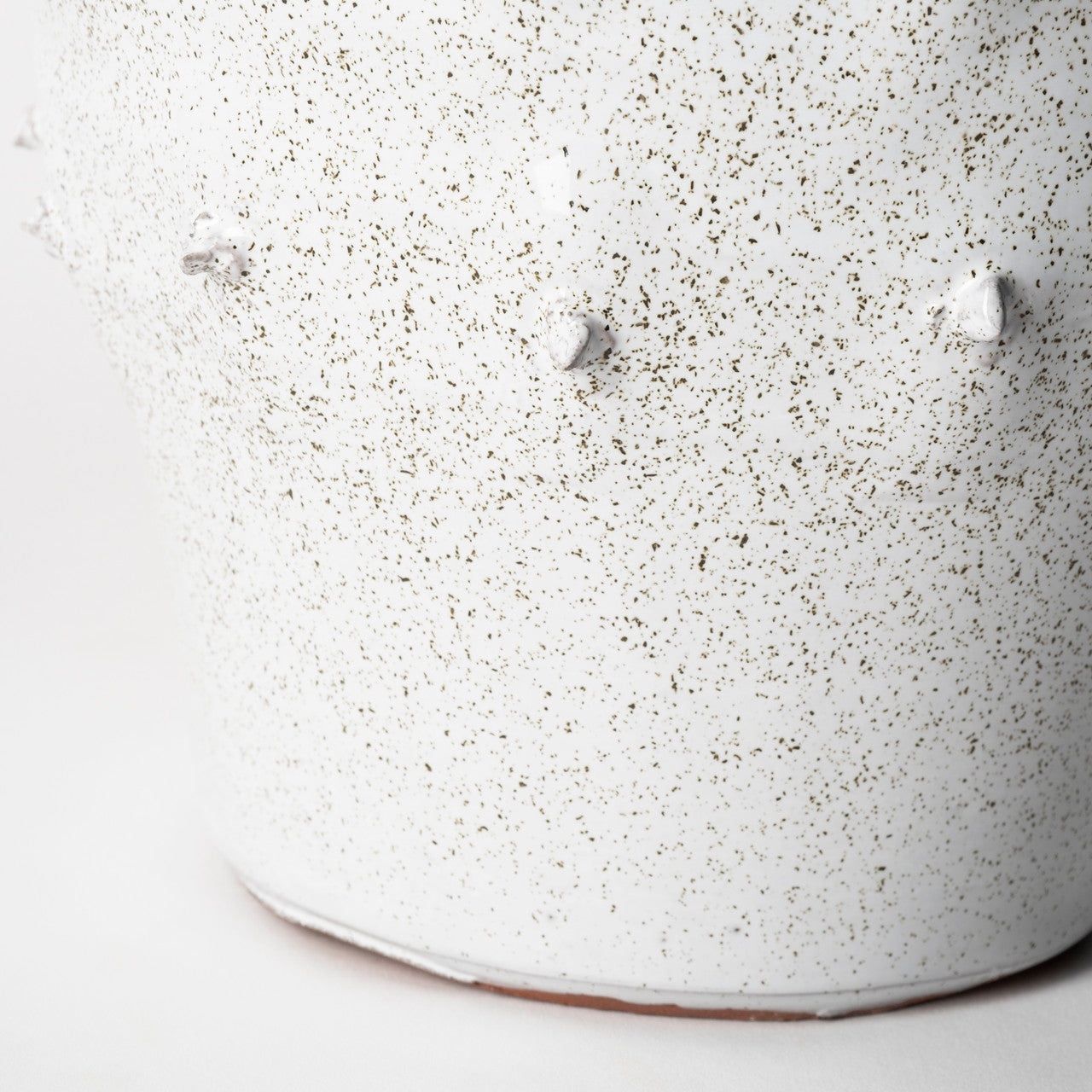 Julian Small Glossy White Ceramic Spoked Vase