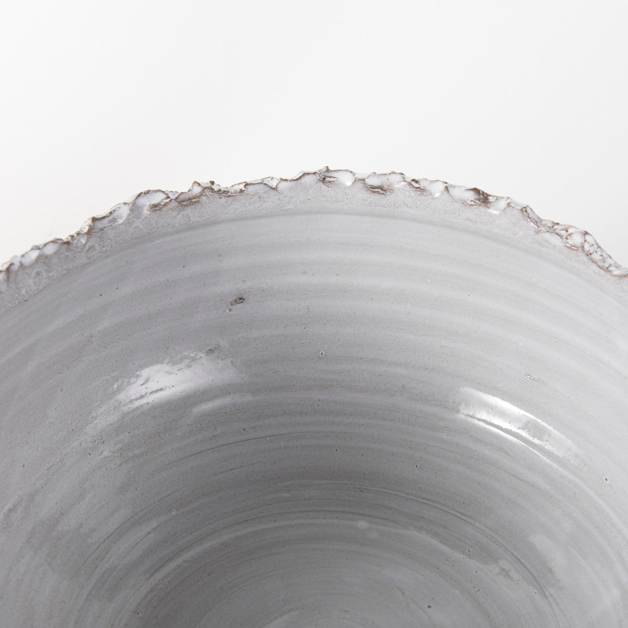 Larsen 13L x 13W White Ceramic Large Decorative Bowl