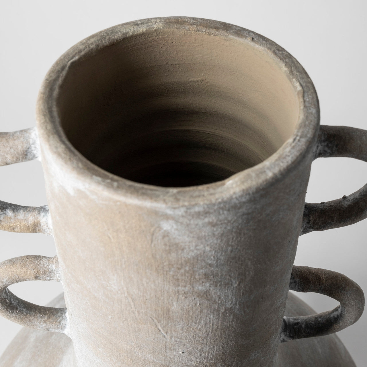 Sherry Rustic Brown Tall Neck Ceramic Vase