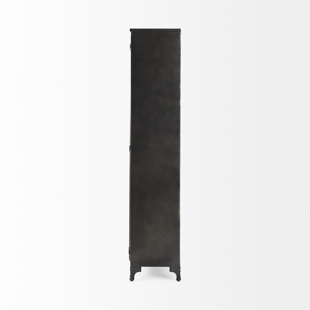 Poppy II 73.8" H Black Metal With Glass Door Display Cabinet