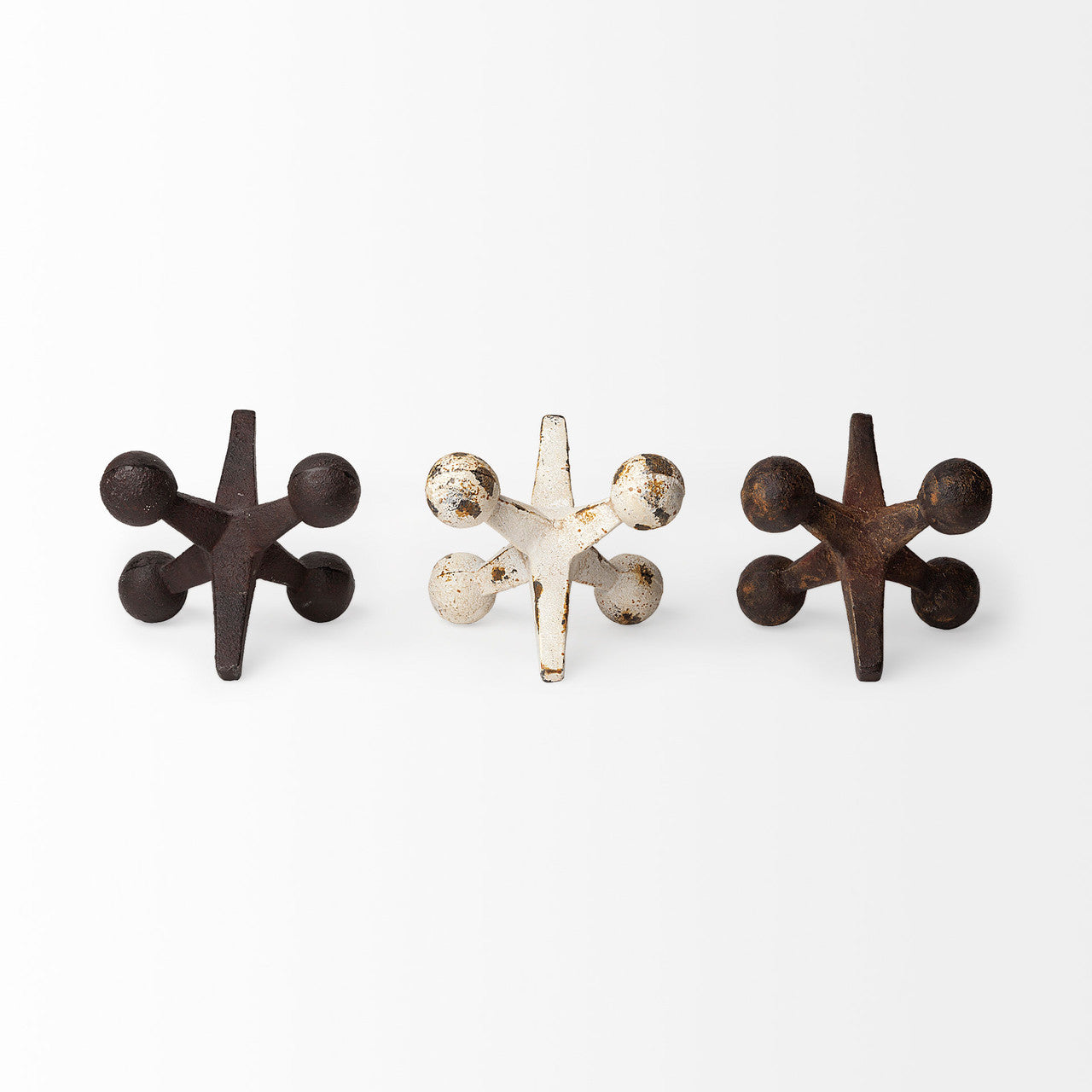 Jax Set of 3 8L x 7W Cast Iron Metal Jacks