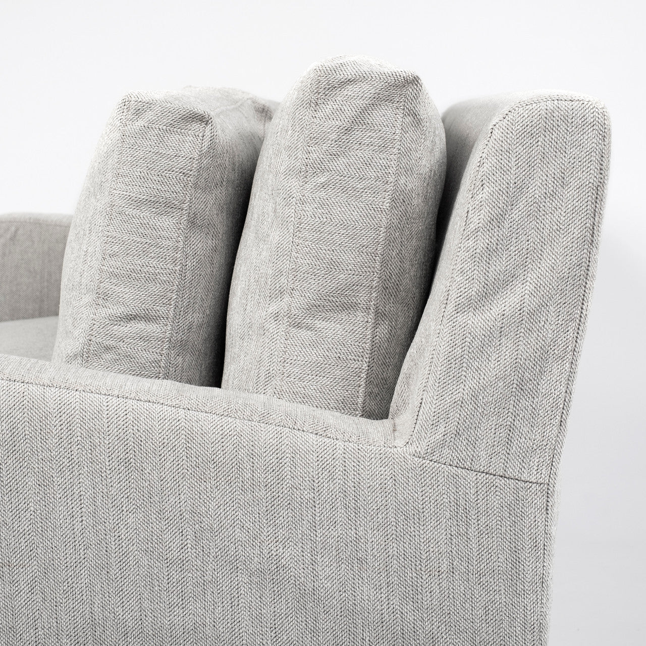 Denly II 92.5 X 38.25 X 34.5 Frost Gray Slipcover Three Seater Sofa