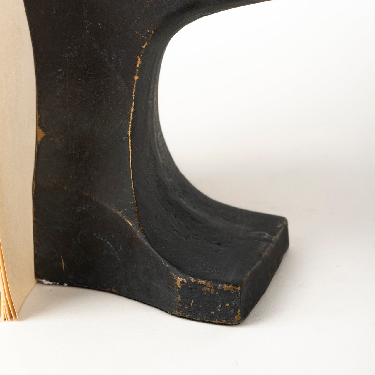 Anvilia (Set of 2) 12L x 4W Black With Gold Accents Anvil Shaped Bookends