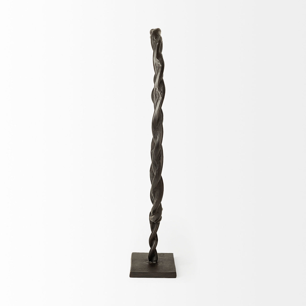 Rizwan (Large) Black Aluminum Braided Circular Object