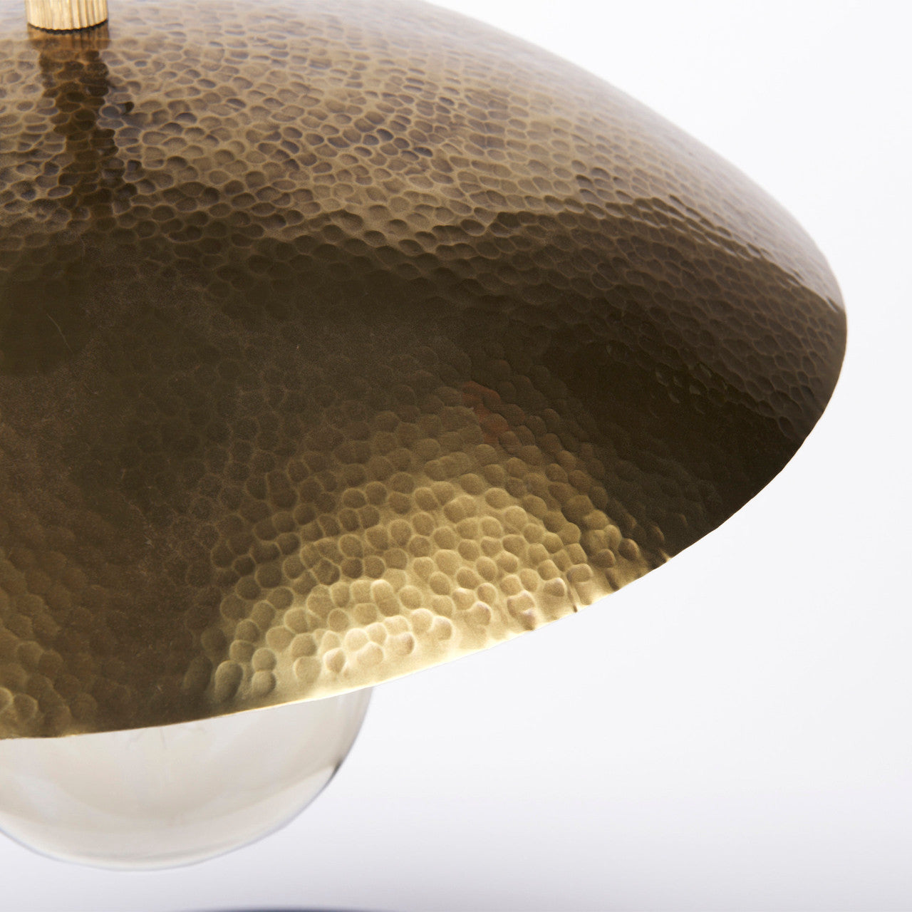 Garnet 13L x 13W Gold Hammered Metal Pendant Light