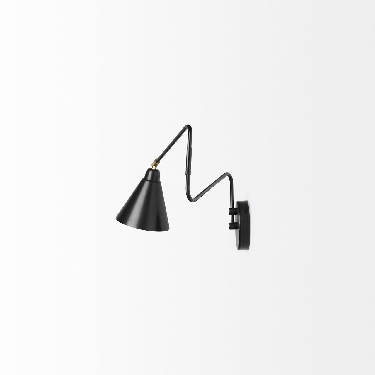 Cobalt 6L x 32W Black Metal Cone Shaped Swivel Wall Sconce