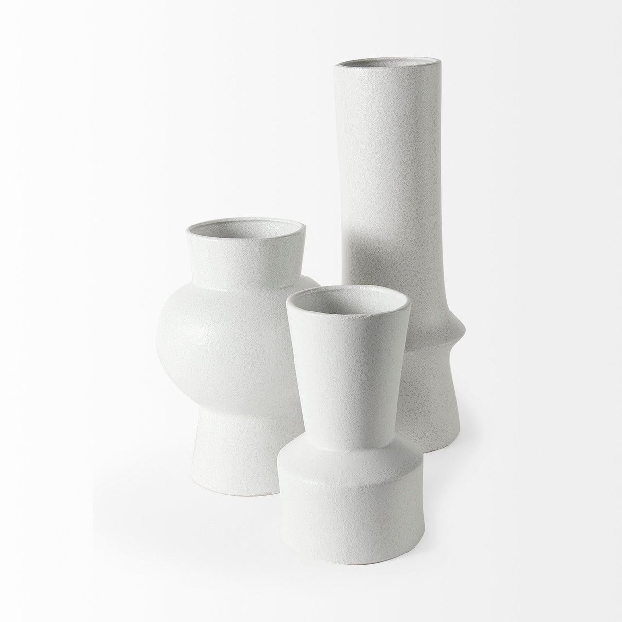 Laforge 10.8H Medium White Ceramic Vase