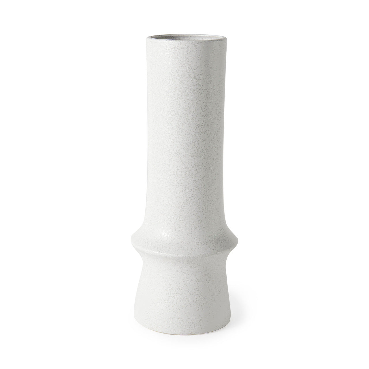 Laforge 17.3H White Ceramic Vase