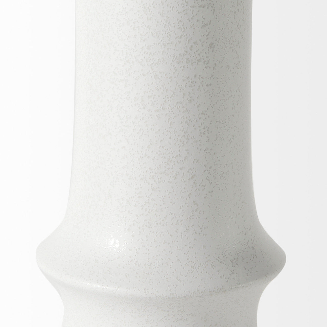 Laforge 17.3H White Ceramic Vase