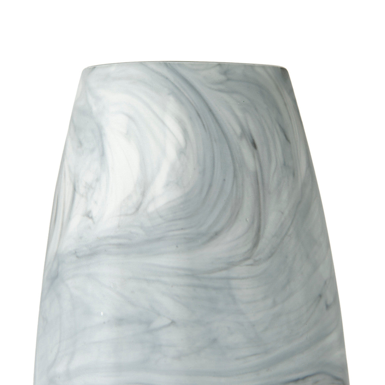 Volta II Tall White Gray Abstract Pattern Glass Vase