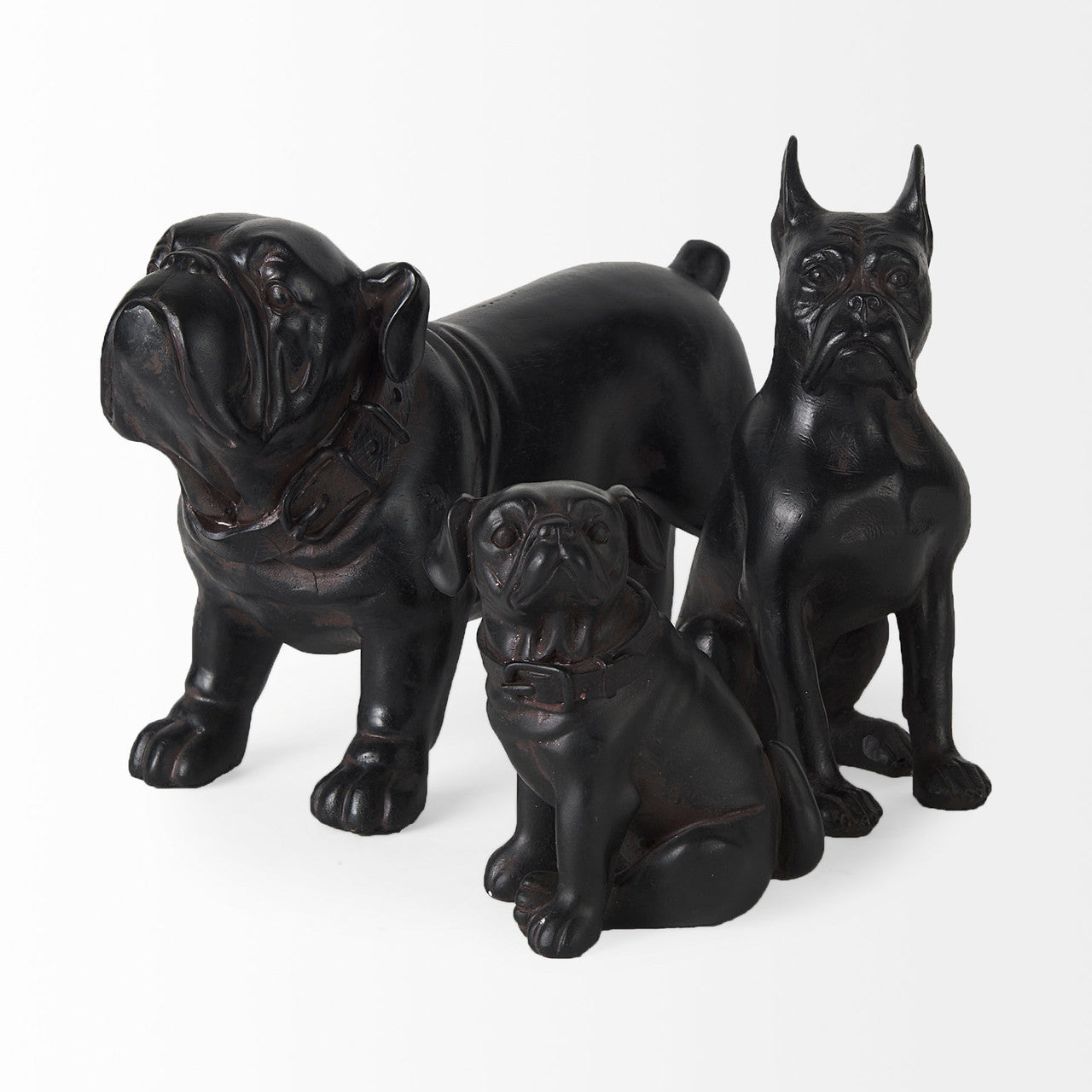 Hugo 5L x 13W Black Resin Bulldog