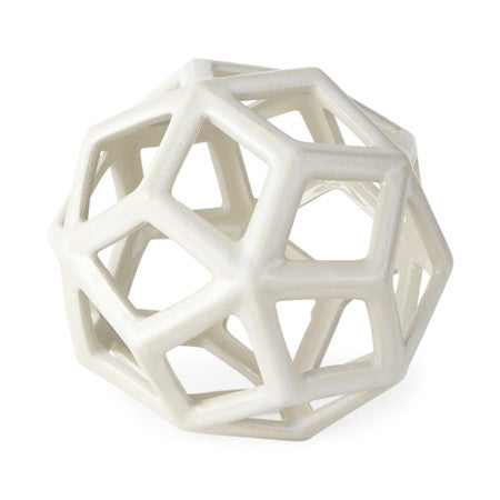 Geom White Ceramic Geometric  Object