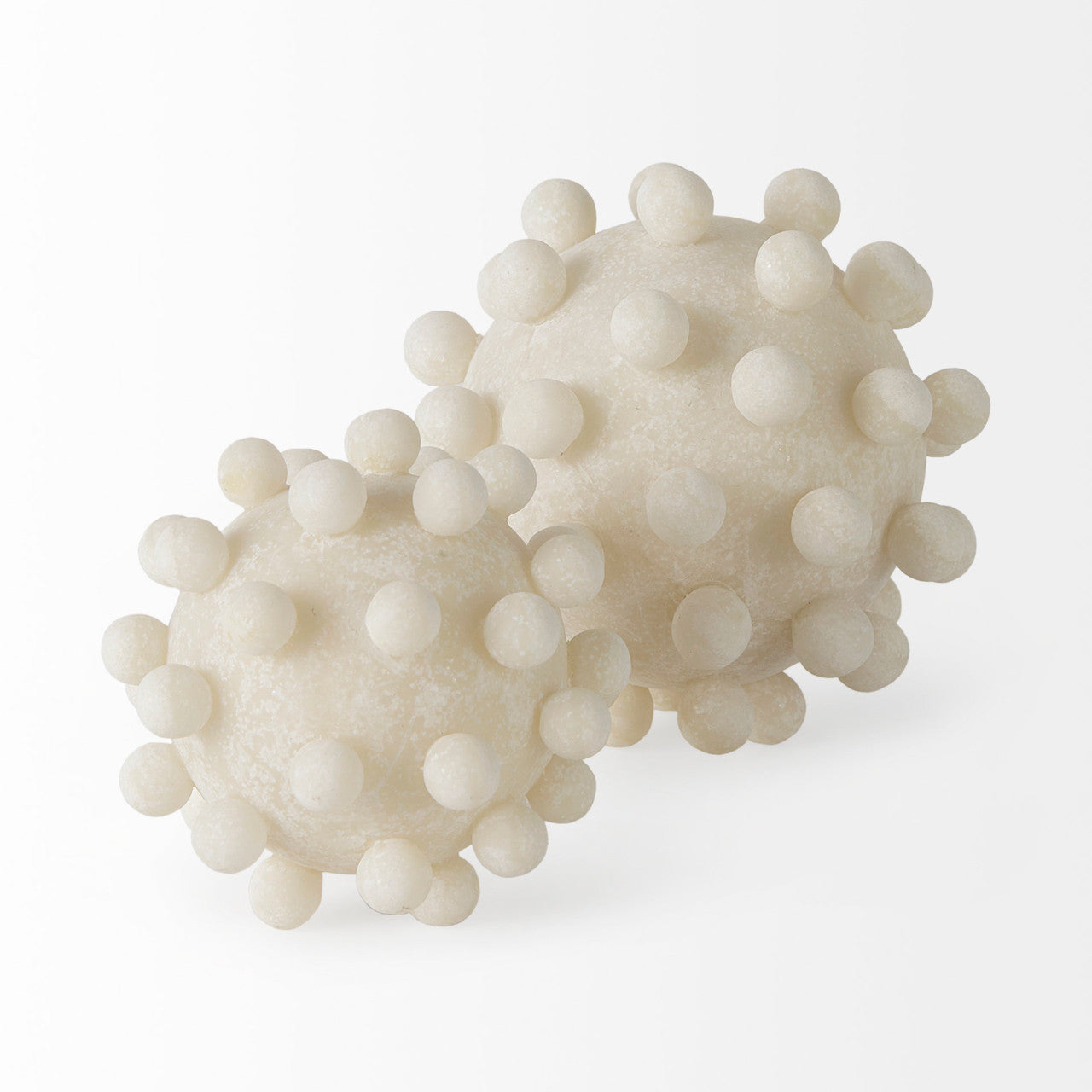 Malo 5.9L x 5.9W x 5.9H Cream Resin Large Sphere Decorative Object