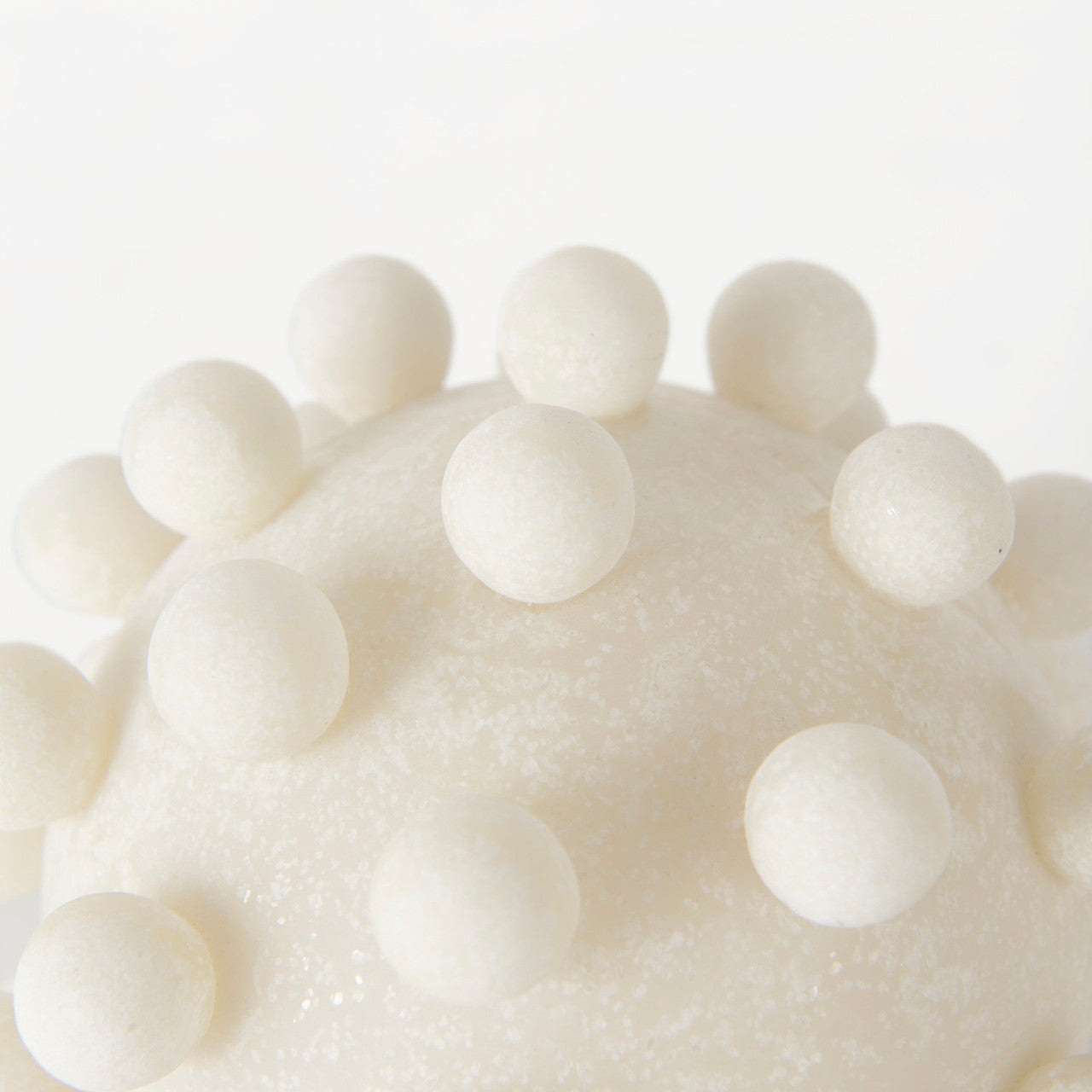 Malo 5.9L x 5.9W x 5.9H Cream Resin Large Sphere Decorative Object
