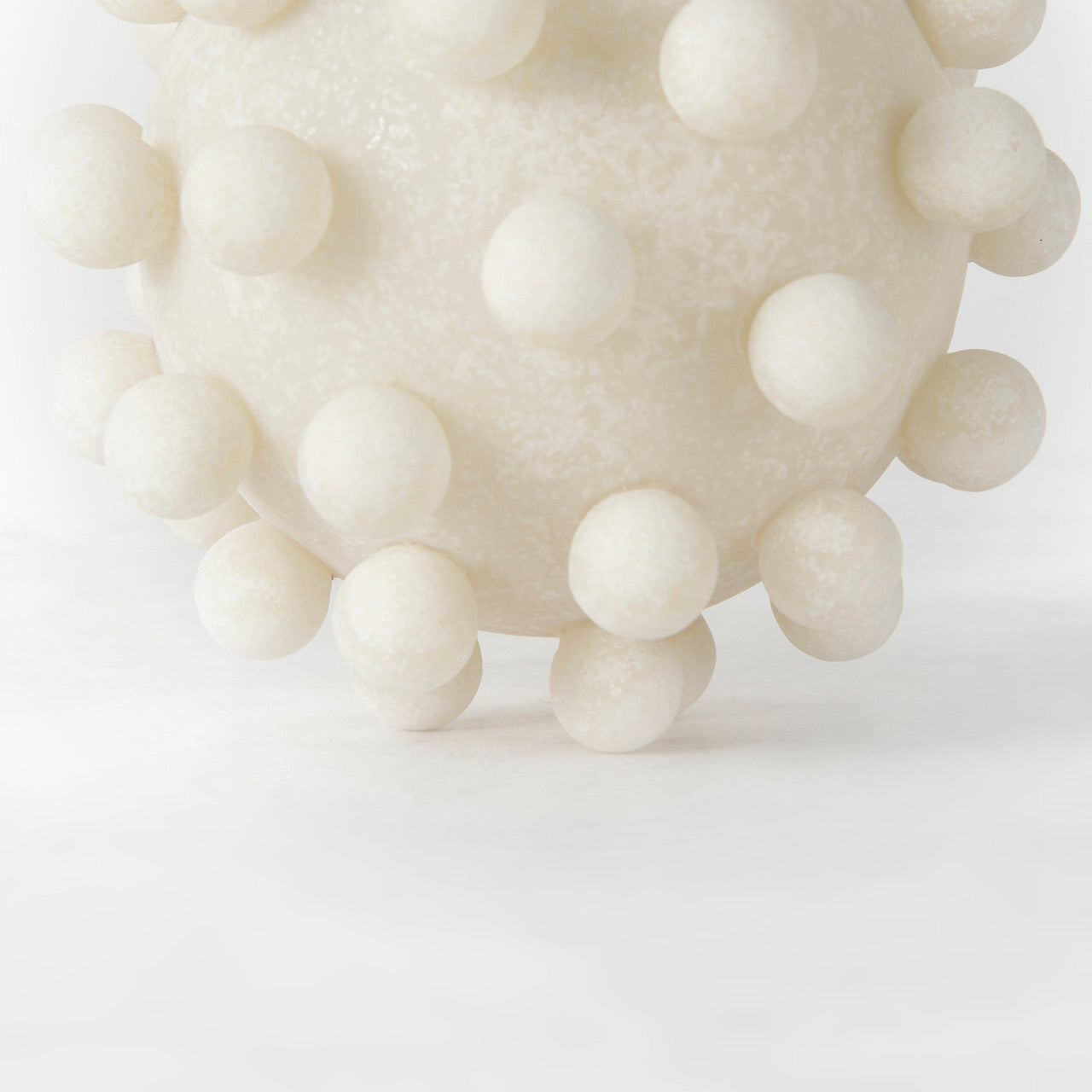 Malo 5.9L x 5.9W x 5.9H Cream Resin Large Sphere Decorative Object