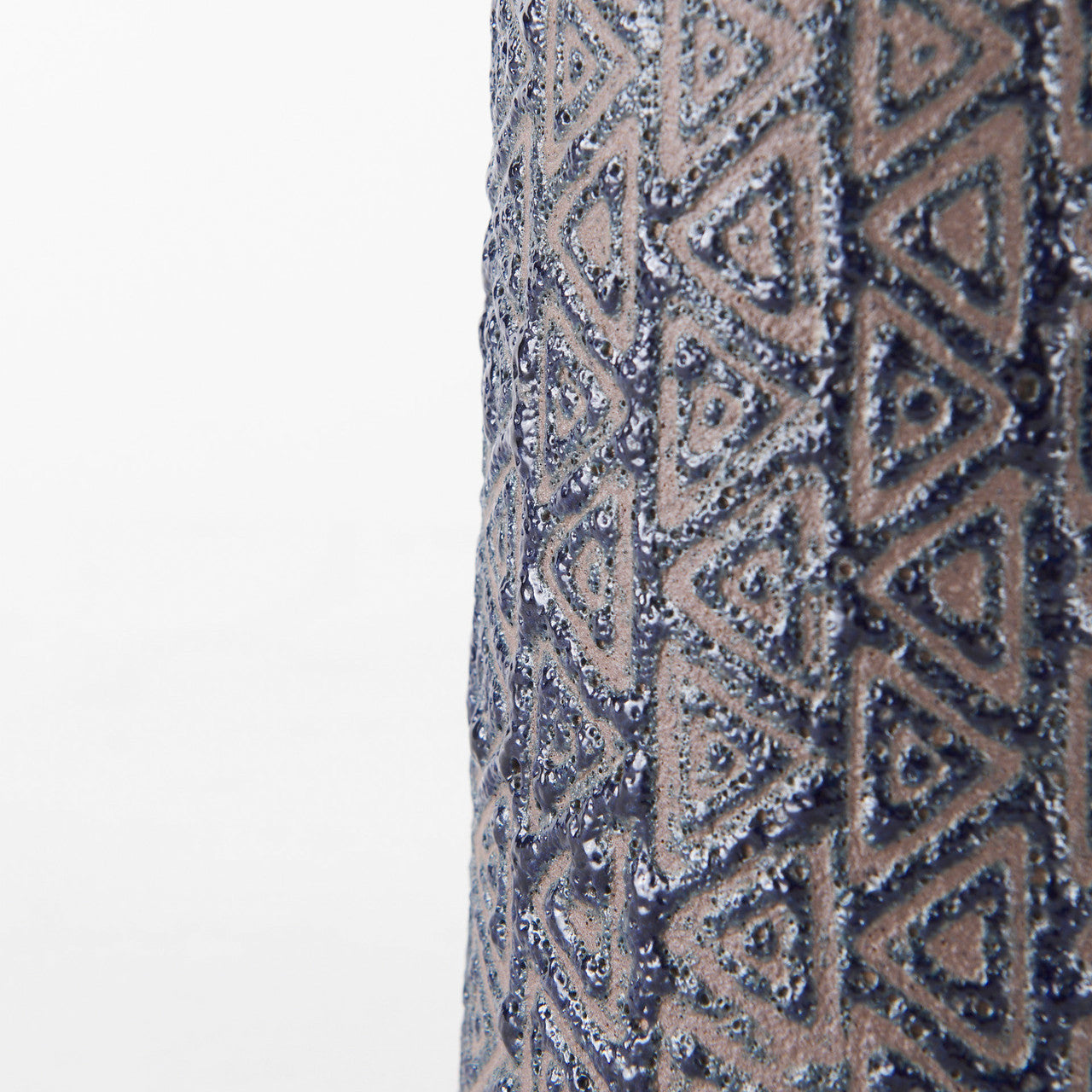 Sefina II Medium Brown/Black Patterned Ceramic Vase