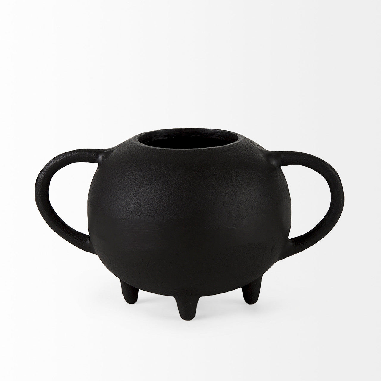 Cyrus Black Spherical Vase Decorative Object
