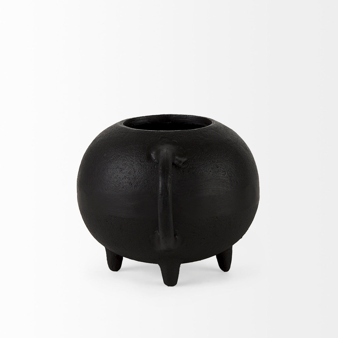Cyrus Black Spherical Vase Decorative Object