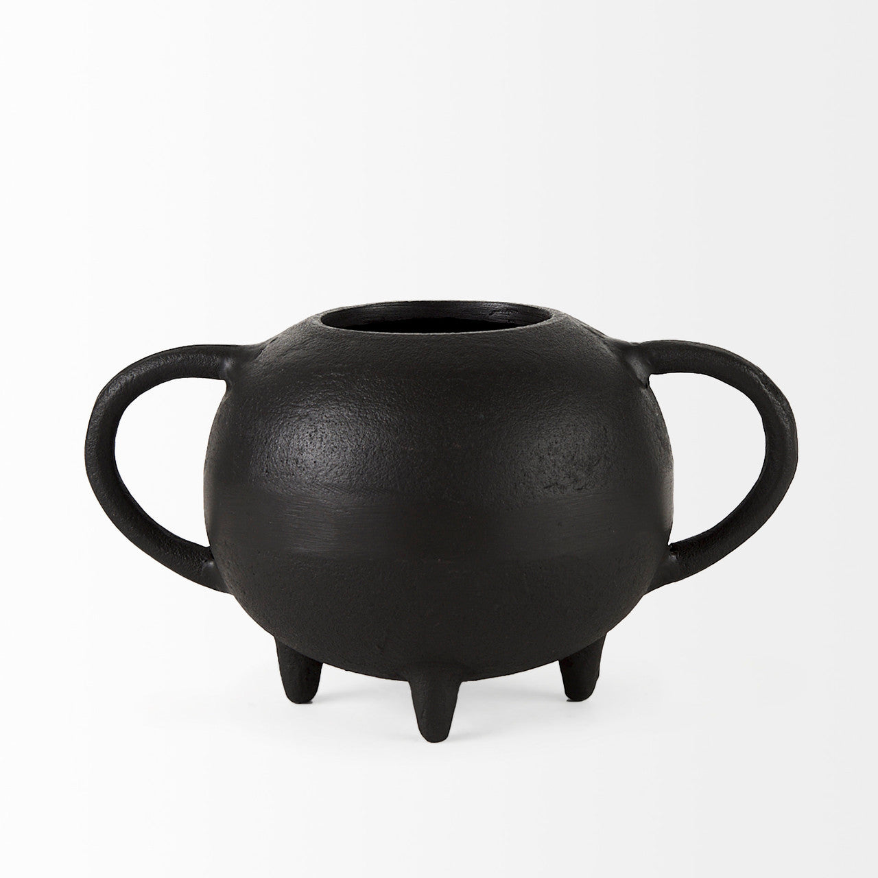 Cyrus Black Spherical Vase Decorative Object