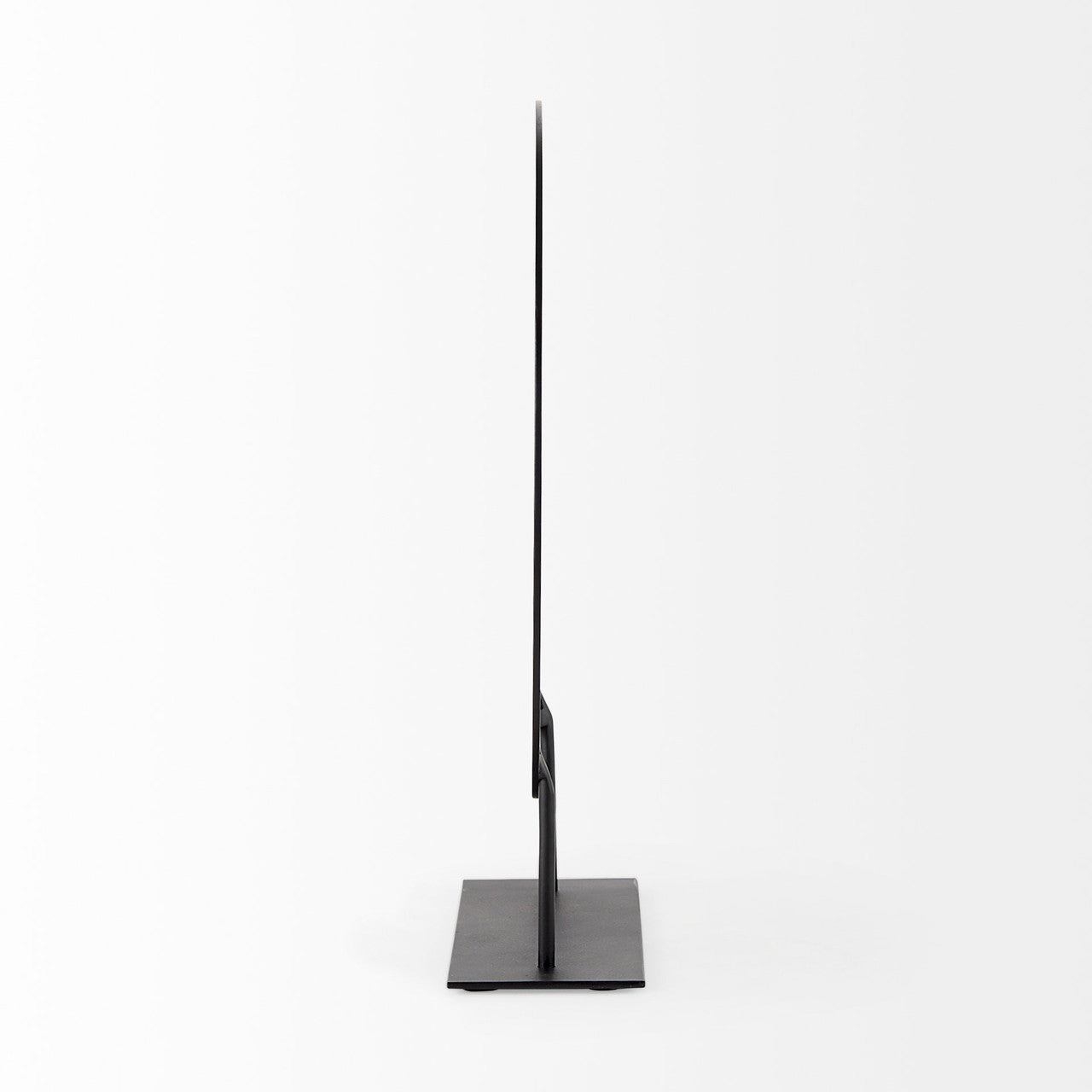 Micra 11.0L x 3.0W x 13.4H Matte Black Metal Decorative Object on a Stand