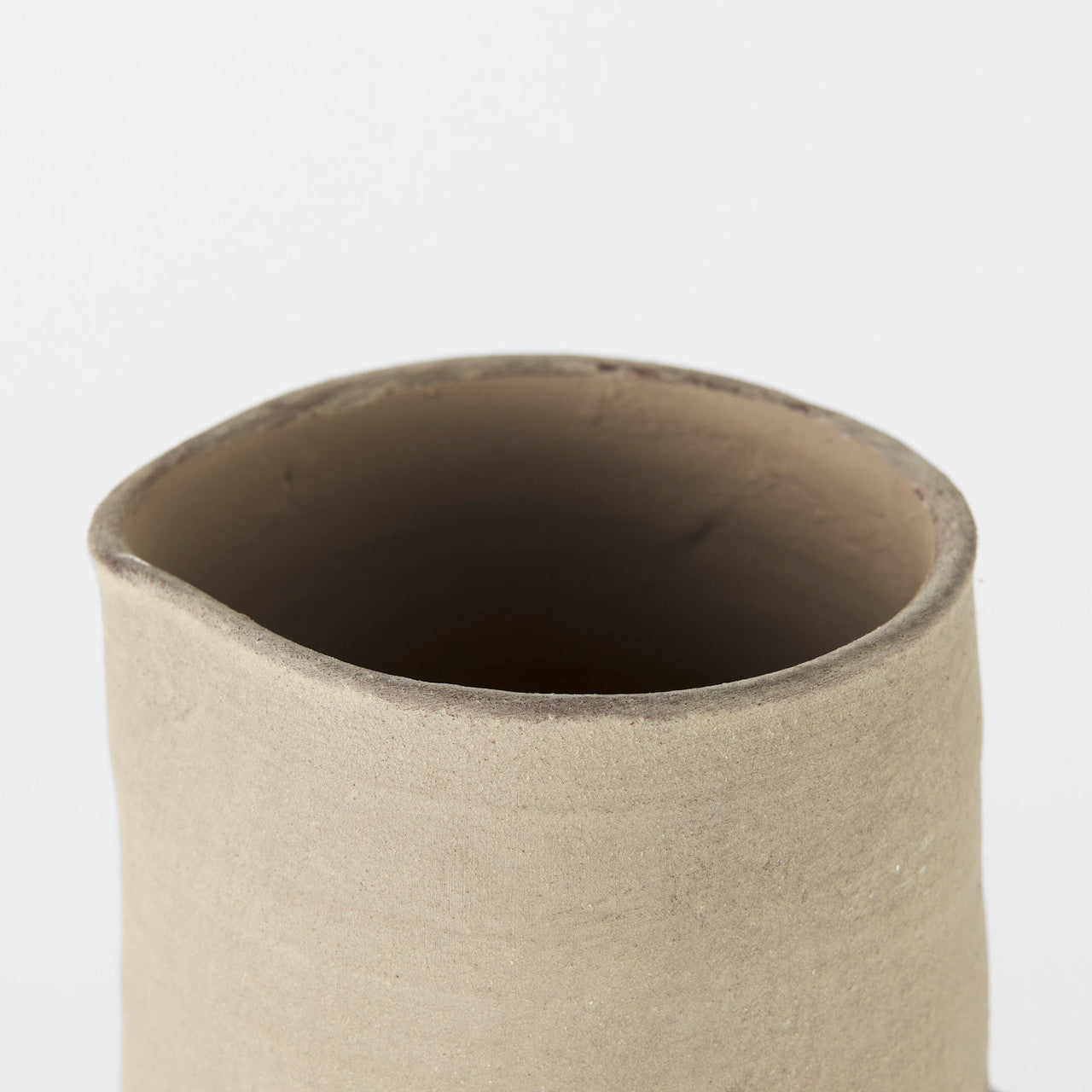 Garand Medium 15H Two-Toned White Natural Ceramic Jug