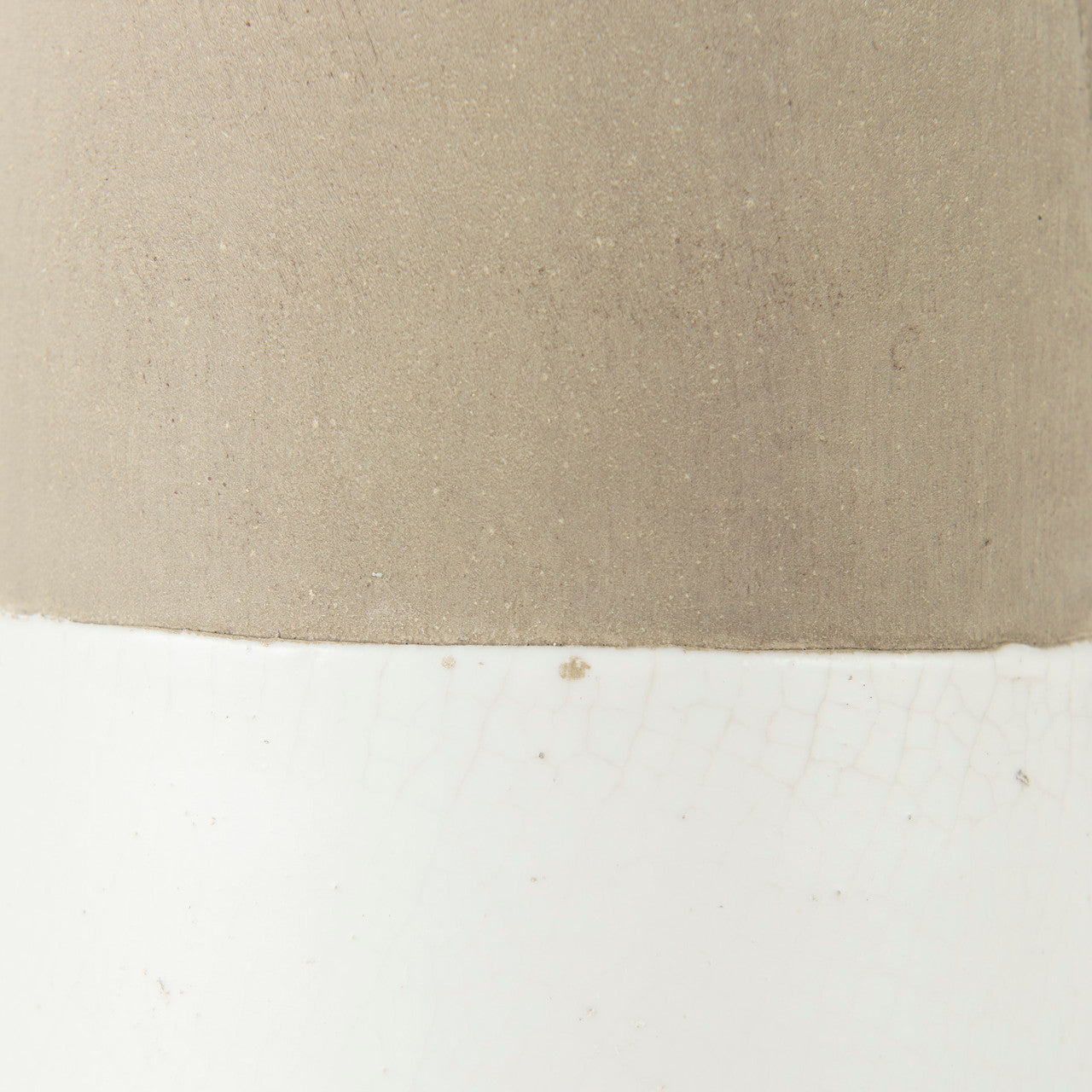 Garand Medium 15H Two-Toned White Natural Ceramic Jug