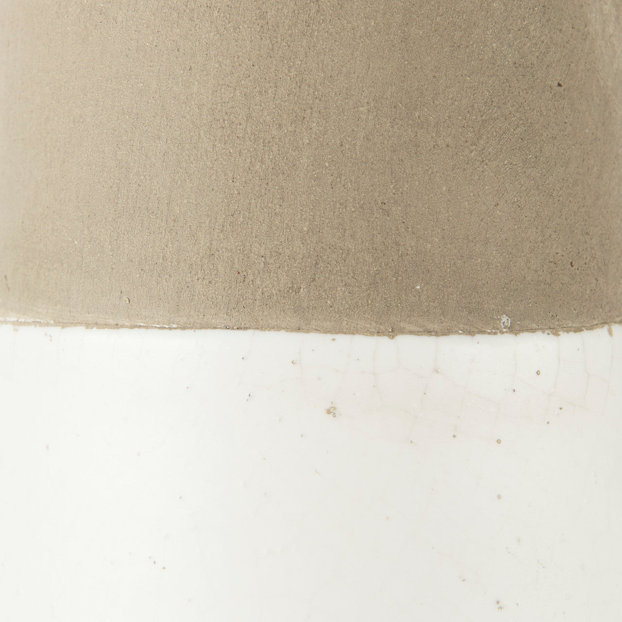 Garand Large 18.8H Two-Toned White Natural Ceramic Jug