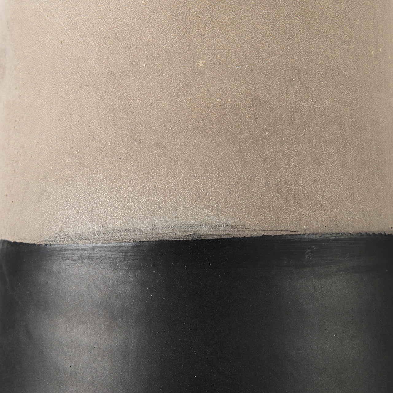 Garand Large 18.8H Two-Toned Black/Natural Ceramic Jug