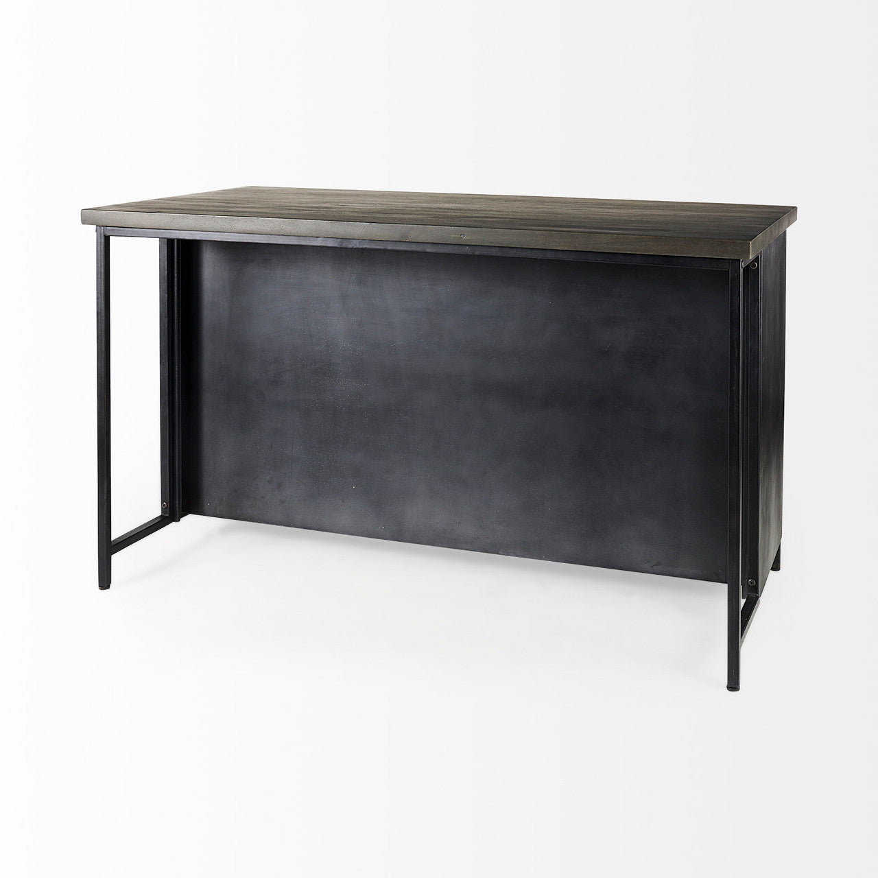 Dimitra 62.0L x 32.0W x 36.0H Dark Iron W/Glass Doors Kitchen Island